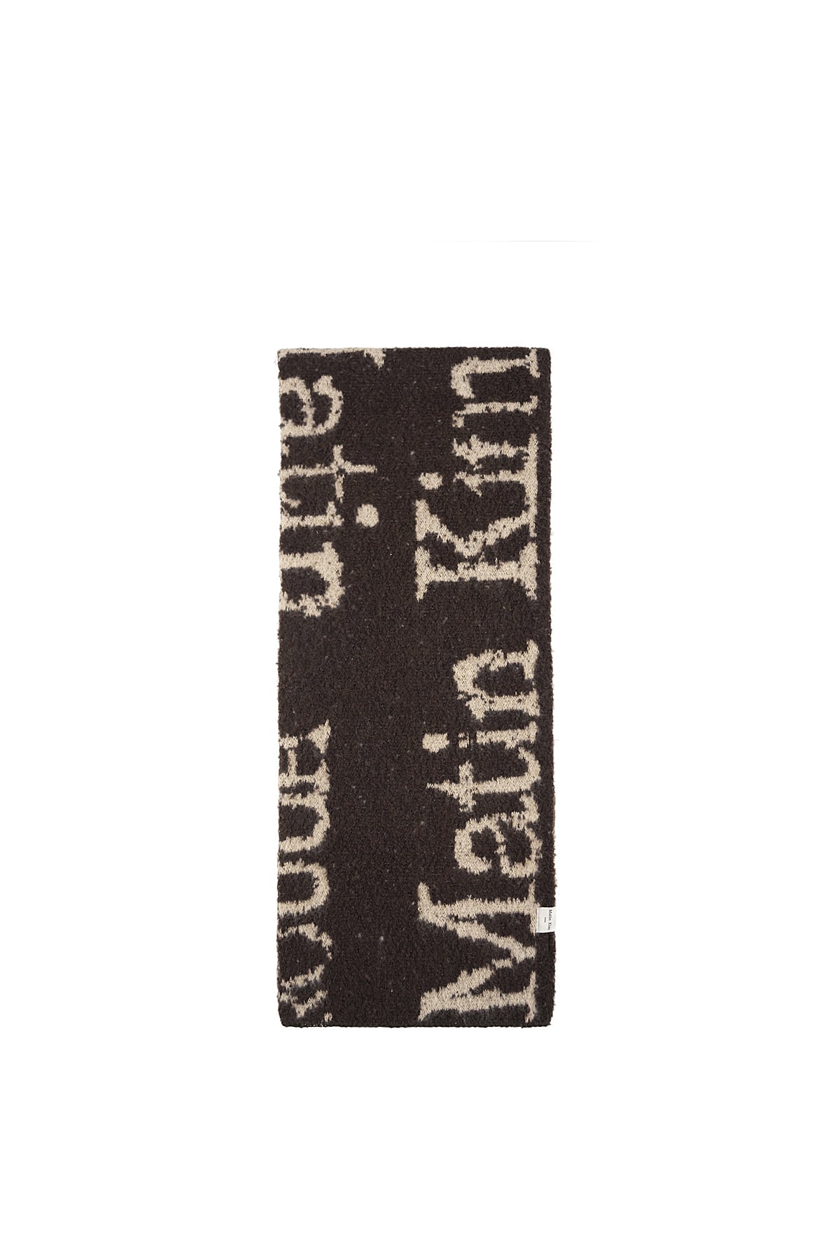 Matin Kim - Cracked Logo Muffler (Brown) product image 2 | TRAB K-Fashion Australia