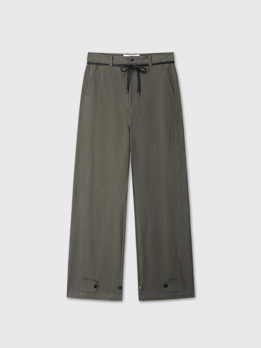 Tonywack - Brushed Cotton Drill Relaxed String Pants (Olive) product image 11 | TRAB K-Fashion Australia