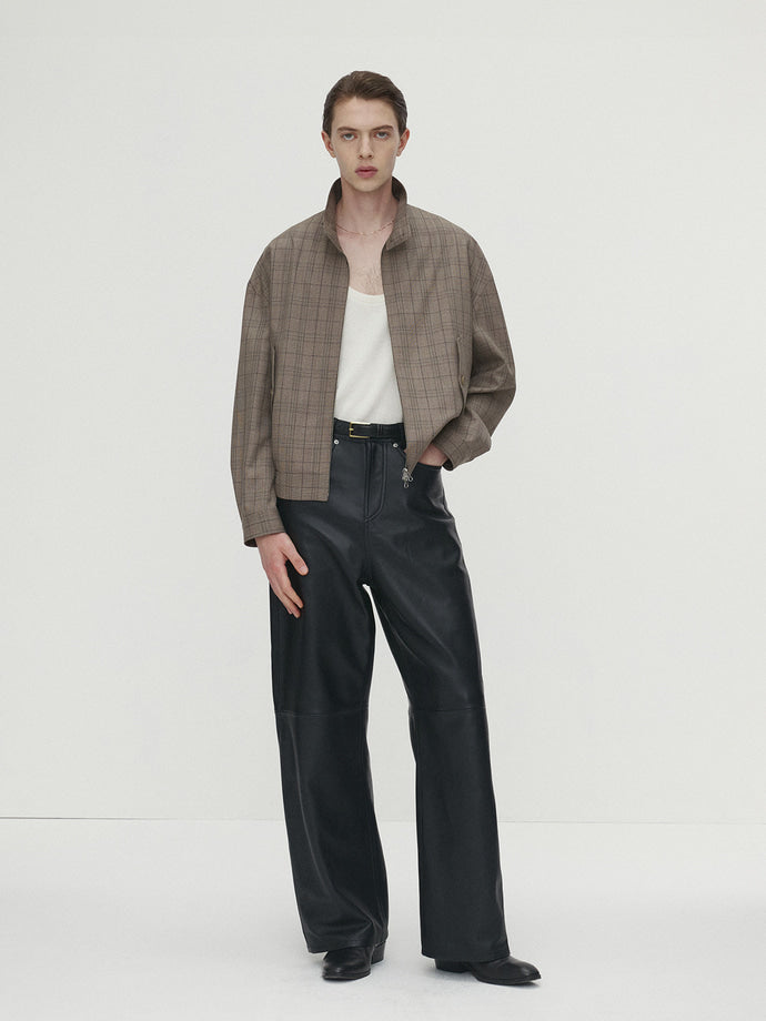 Tonywack - Checked Wool Harrington Jacket (Beige Check) product image 3 | TRAB K-Fashion Australia