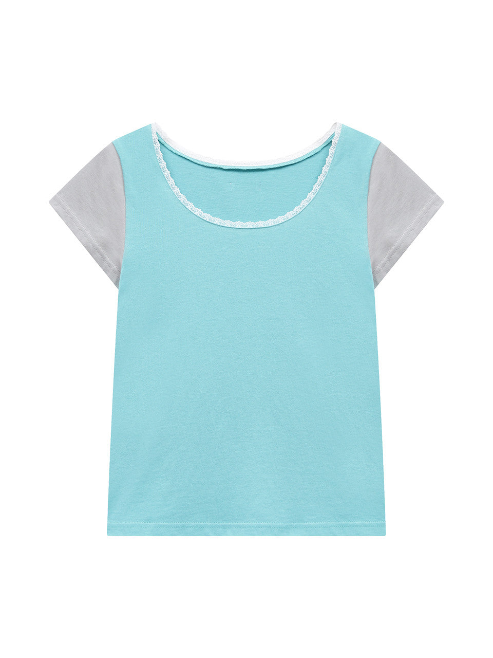 Margarin Fingers - Lace Color Point T-Shirt (Blue) product image 2 | TRAB K-Fashion Australia