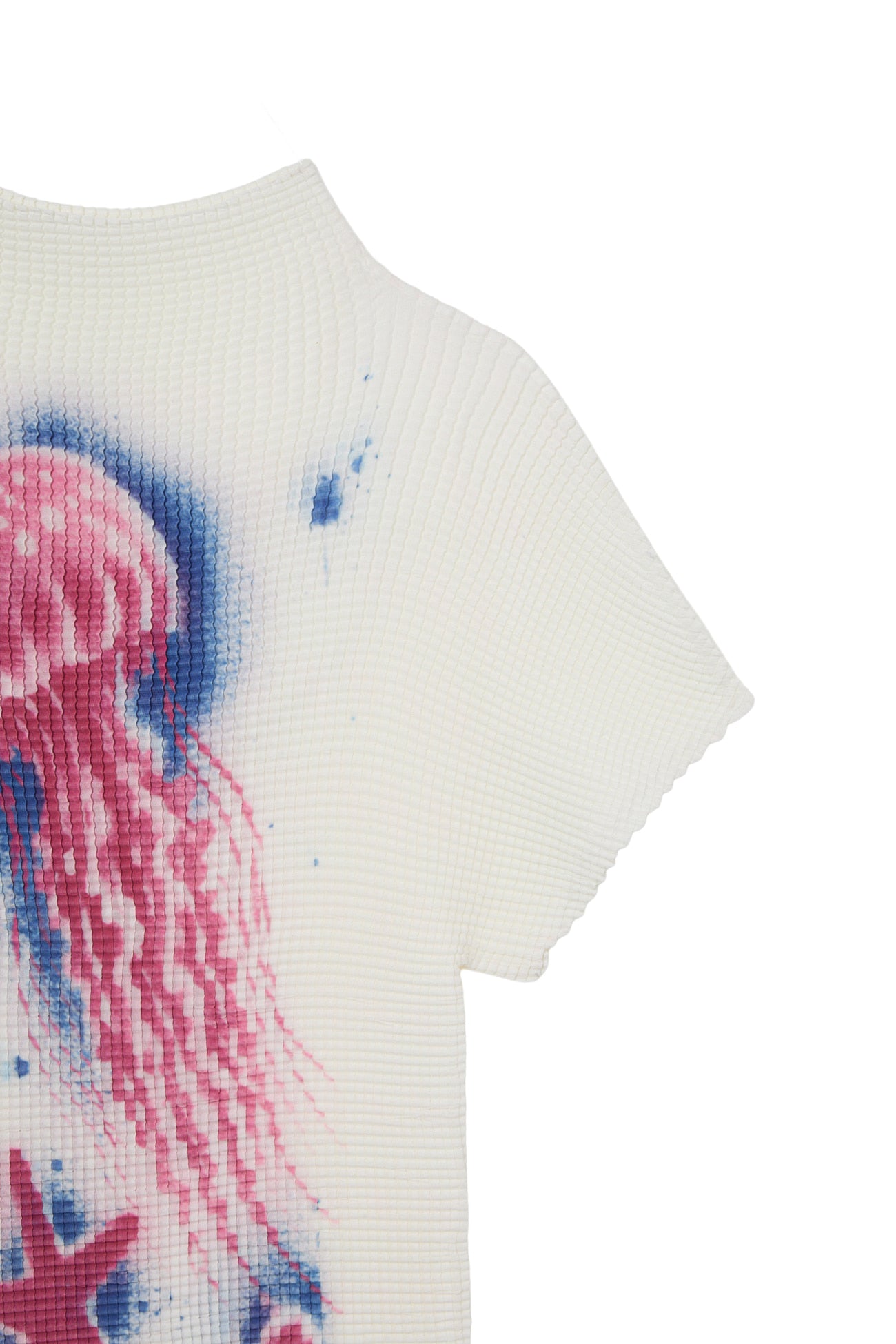 Deinet - Pleated Graphic T-Shirt (White) product image 4 | TRAB K-Fashion Australia