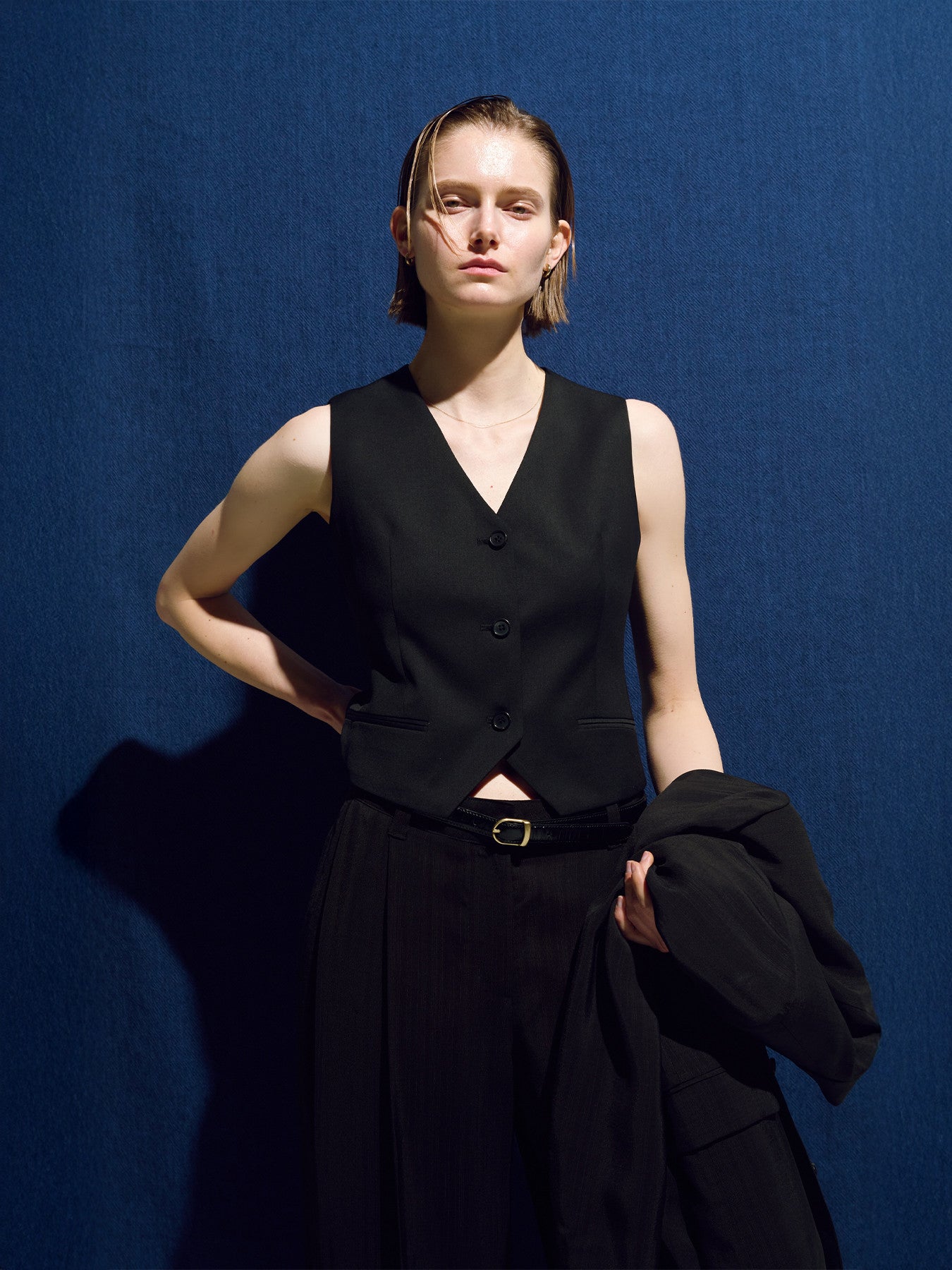 Tonywack - Wool Tailored Vest (Black) product image 2 | TRAB K-Fashion Australia