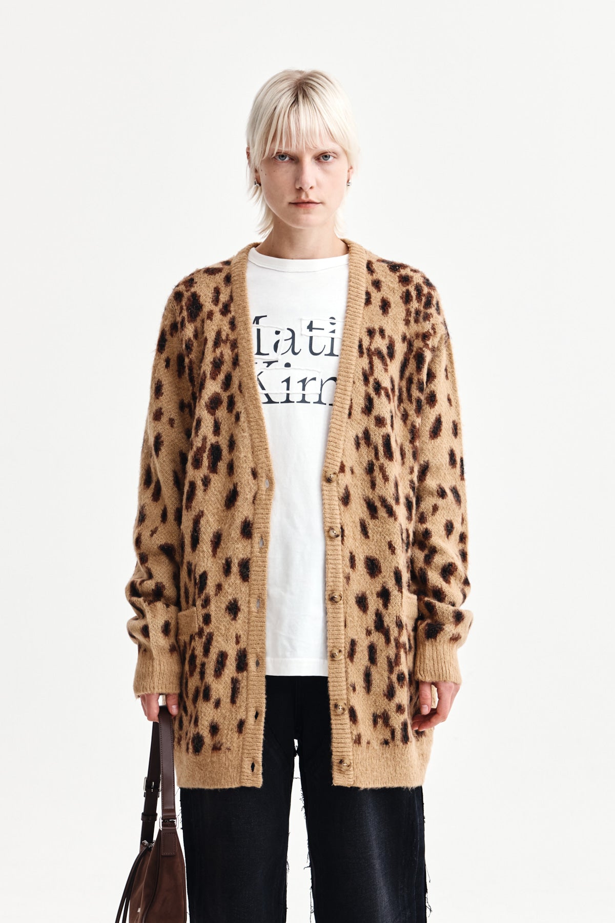 Matin Kim - Brushed Leopard Cardigan (Mix) product image 1 | TRAB K-Fashion Australia