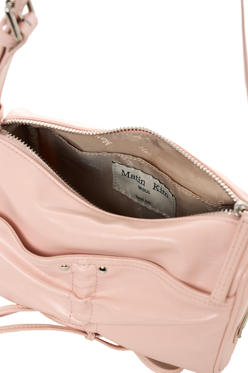 Matin Kim - Front Shirring Ribbon Mini Bag (Pink) product image 5 | TRAB K-Fashion Australia