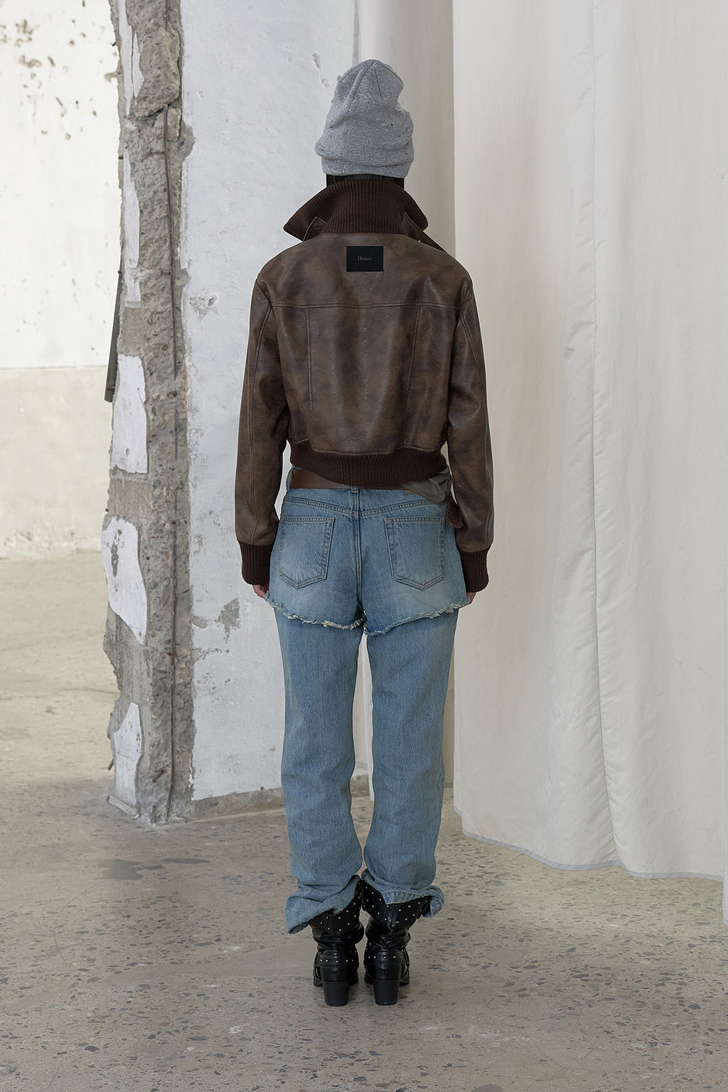 Deinet - Layered Semi Bootscut Denim Pants (Light Blue) product image 3 | TRAB K-Fashion Australia