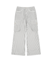 Coyseio - Stripe Big Pocket Cargo Pants (Light Grey) product image 1 | TRAB K-Fashion Australia