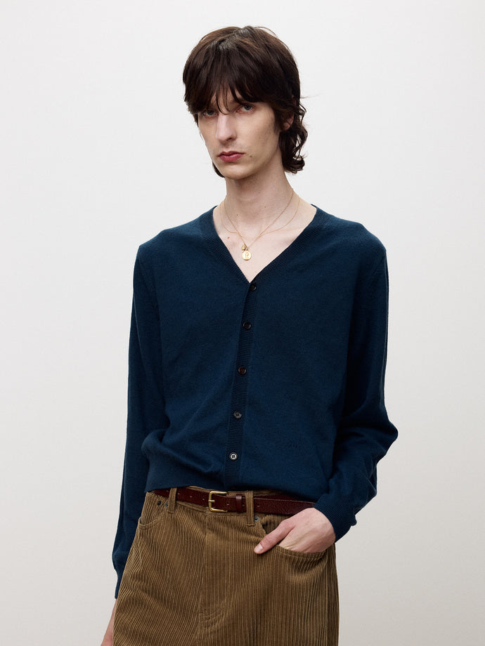 Tonywack - Super Fine Merino Wool Knit Cardigan (Dark Blue) product image 1 | TRAB K-Fashion Australia