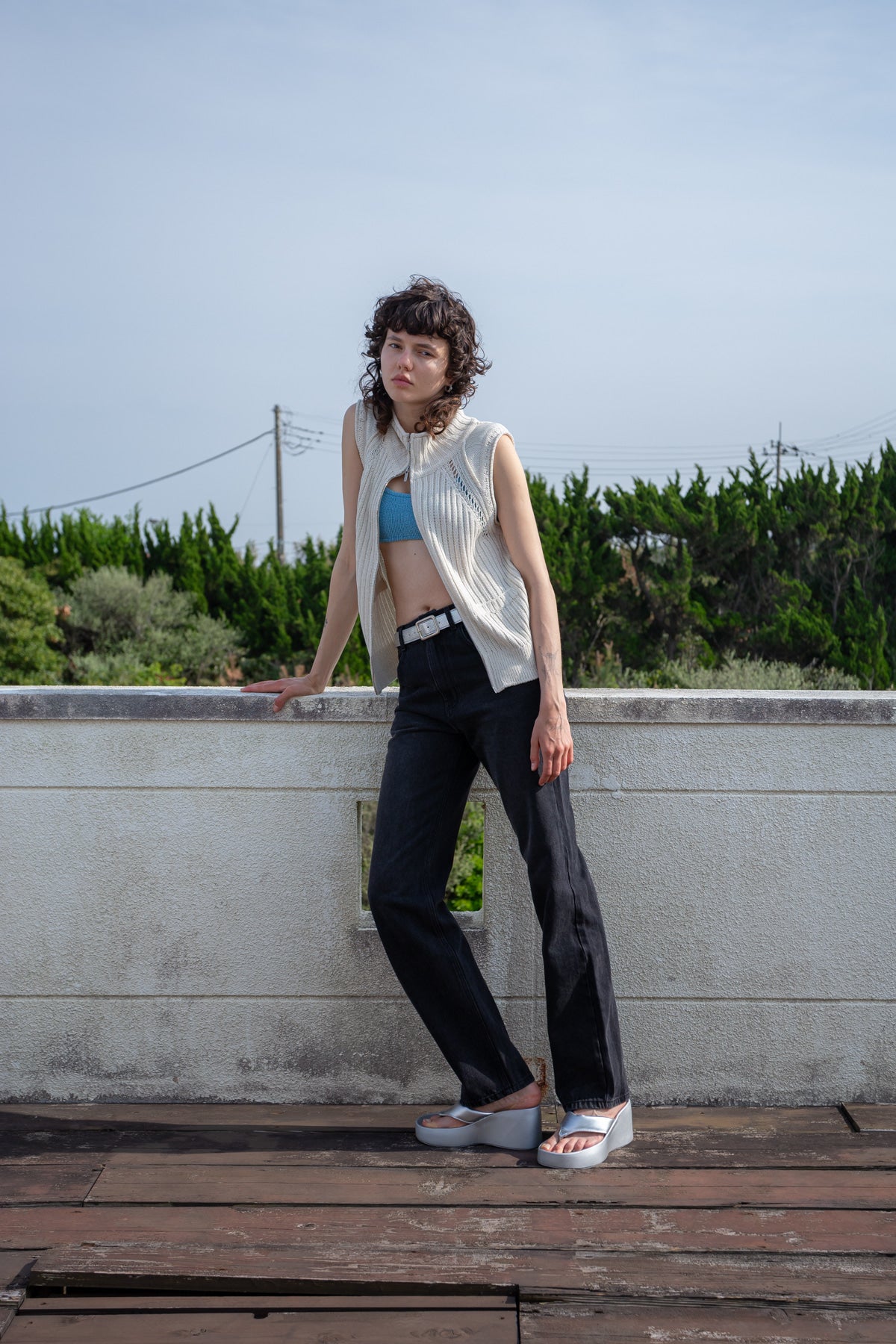 Matin Kim - Pocket Washed Point Denim Pants (Black) product image 9 | TRAB K-Fashion Australia