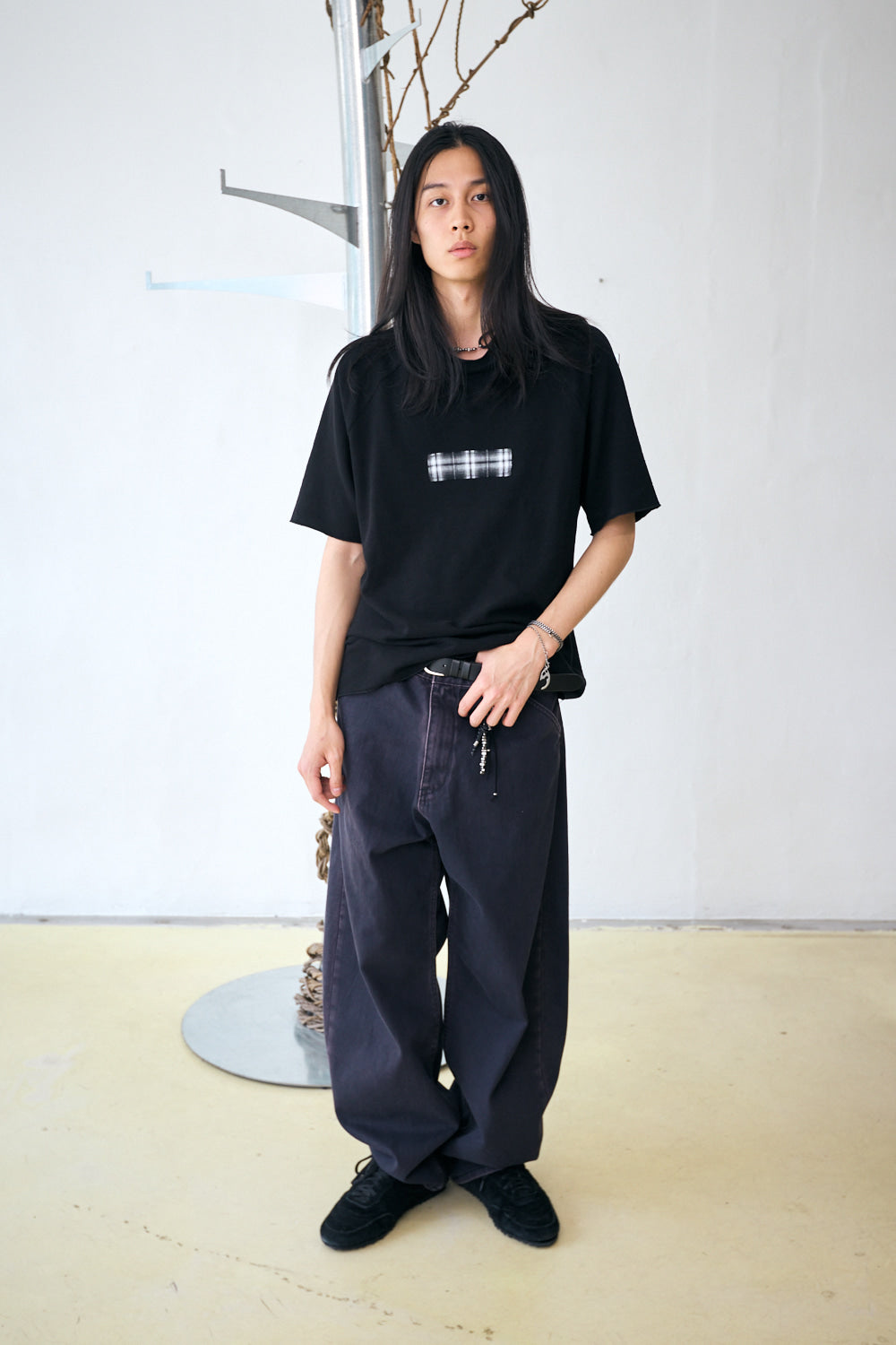 Hatchingroom - Slash Tee Check Box (Black) product image 6 | TRAB K-Fashion Australia