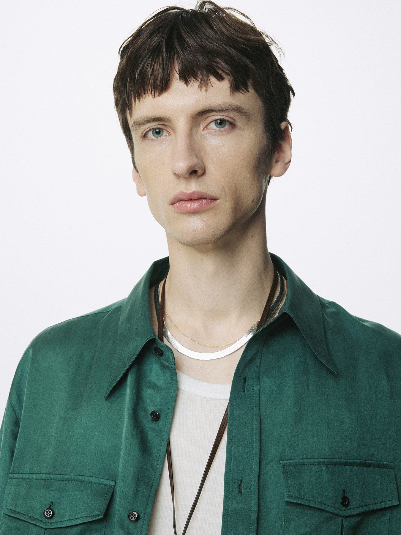 Tonywack - Silk Cotton Double Pocket Shirt (Green) product image 7 | TRAB K-Fashion Australia