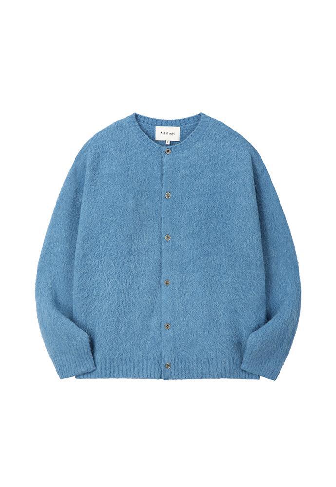 Art if acts - Alpaca Round Neck Cardigan (Dark Blue) product image 5 | TRAB K-Fashion Australia