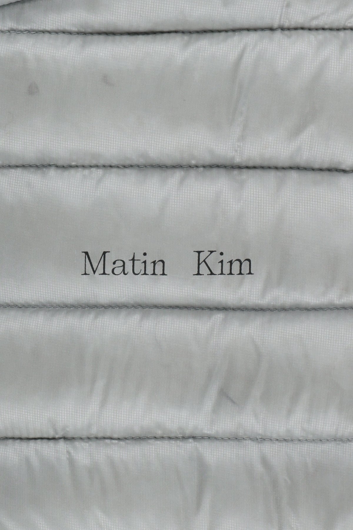 Matin Kim - Contrast Trim Light Down Hoody Jumper (Light Grey) product image 5 | TRAB K-Fashion Australia