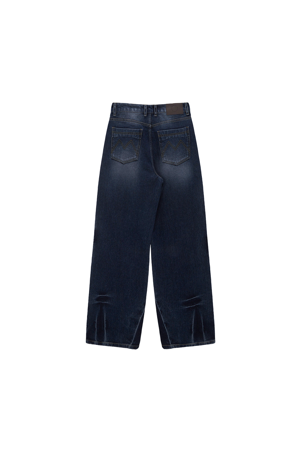 Matin Kim - Hem Washed Point Denim Pants (Navy) product image 2 | TRAB K-Fashion Australia