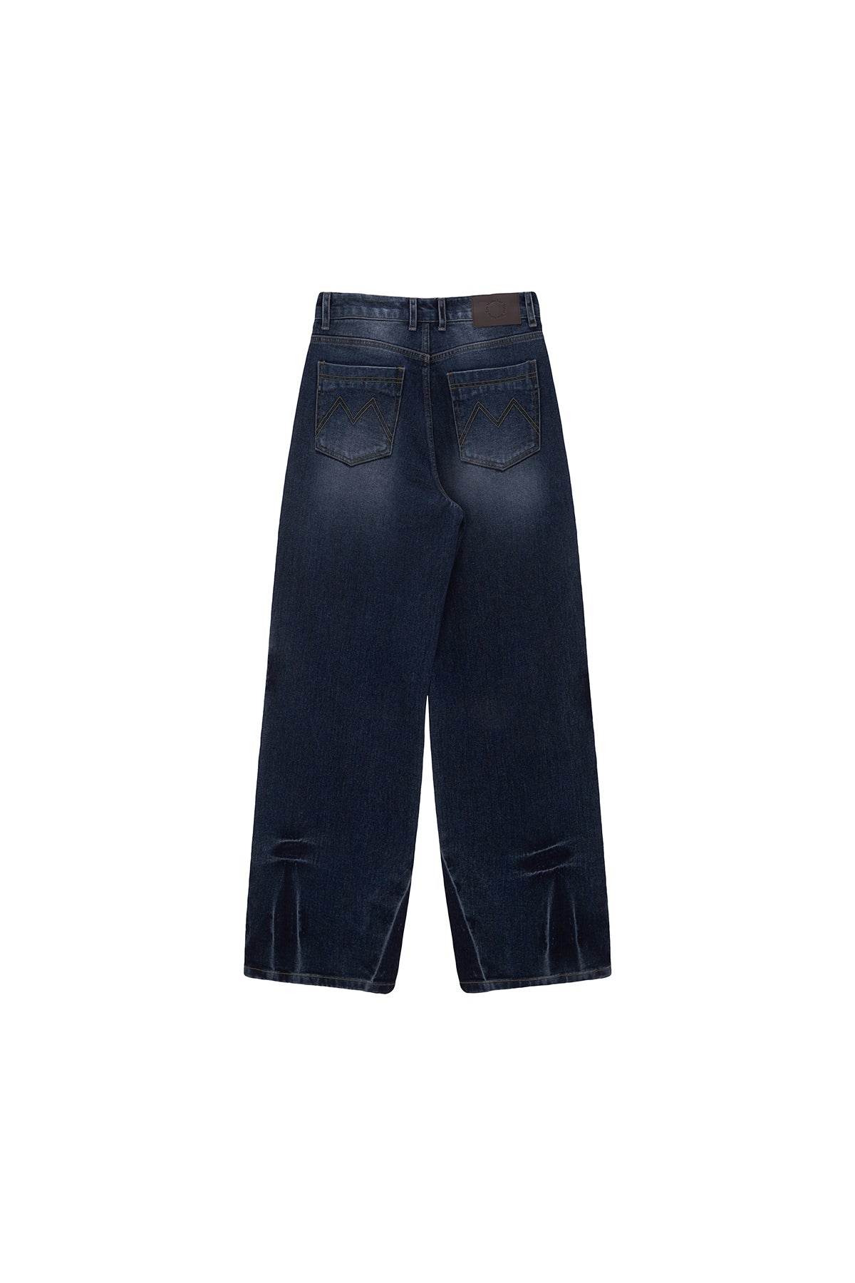 Matin Kim - Hem Washed Point Denim Pants (Navy) product image 2 | TRAB K-Fashion Australia