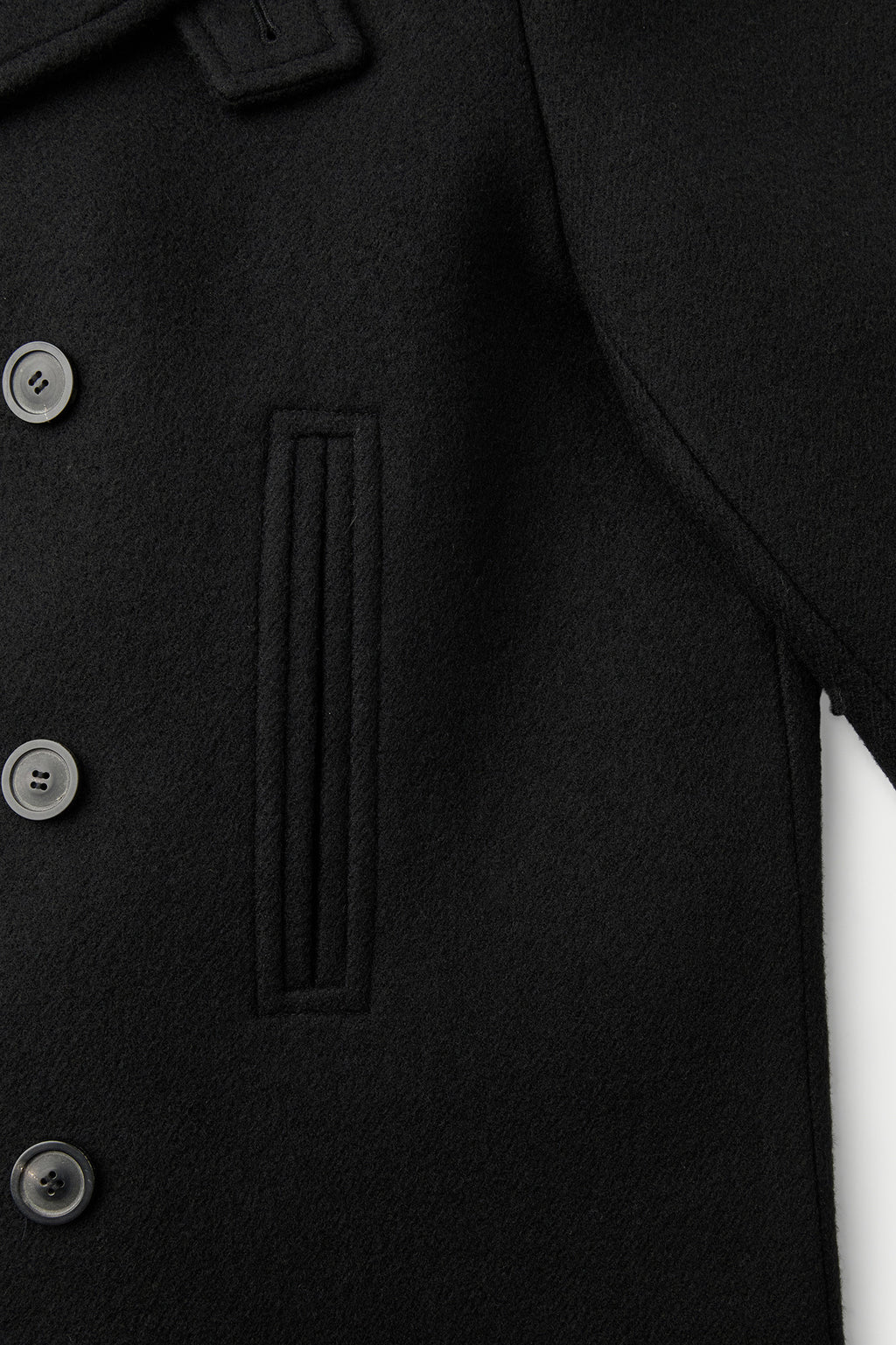 Coor - Wool Double Breasted Pea Coat (Black) product image 7 | TRAB K-Fashion Australia