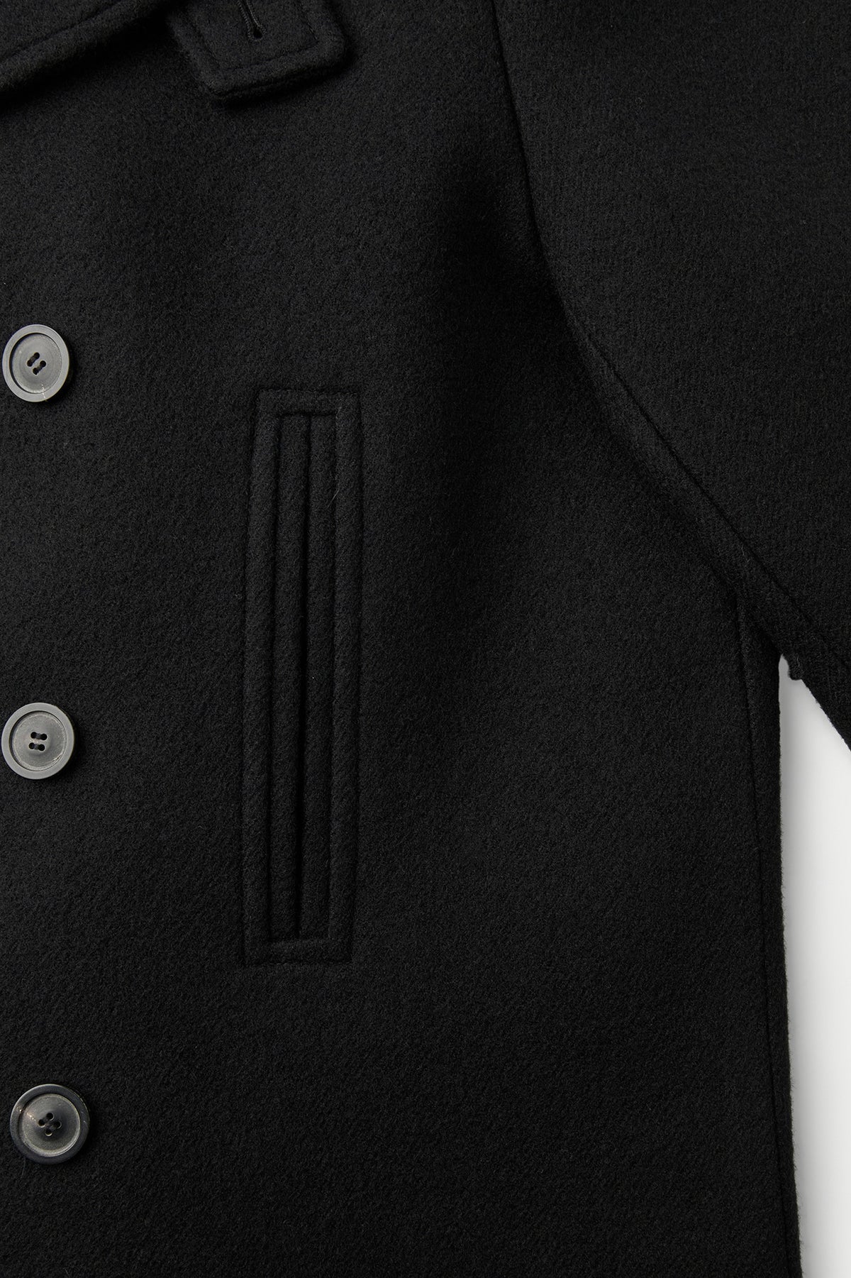 Coor - Wool Double Breasted Pea Coat (Black) product image 7 | TRAB K-Fashion Australia