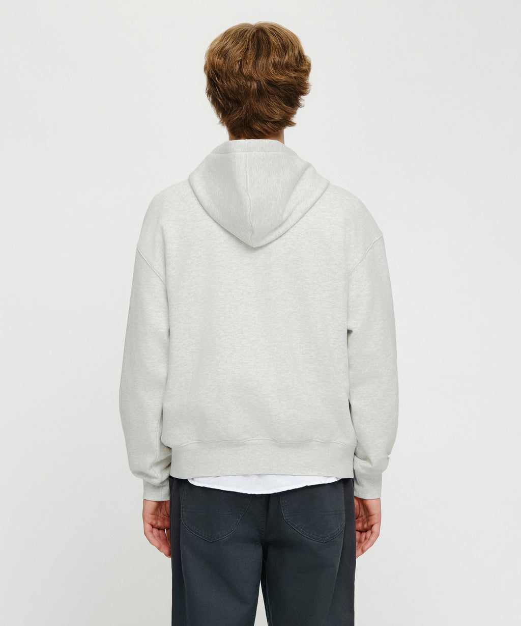 Marithe & Francois Girbaud - Alpes Classic Logo Oversized Hoodie (brushed) (Light Heather Gray) product image 3 | TRAB K-Fashion Australia