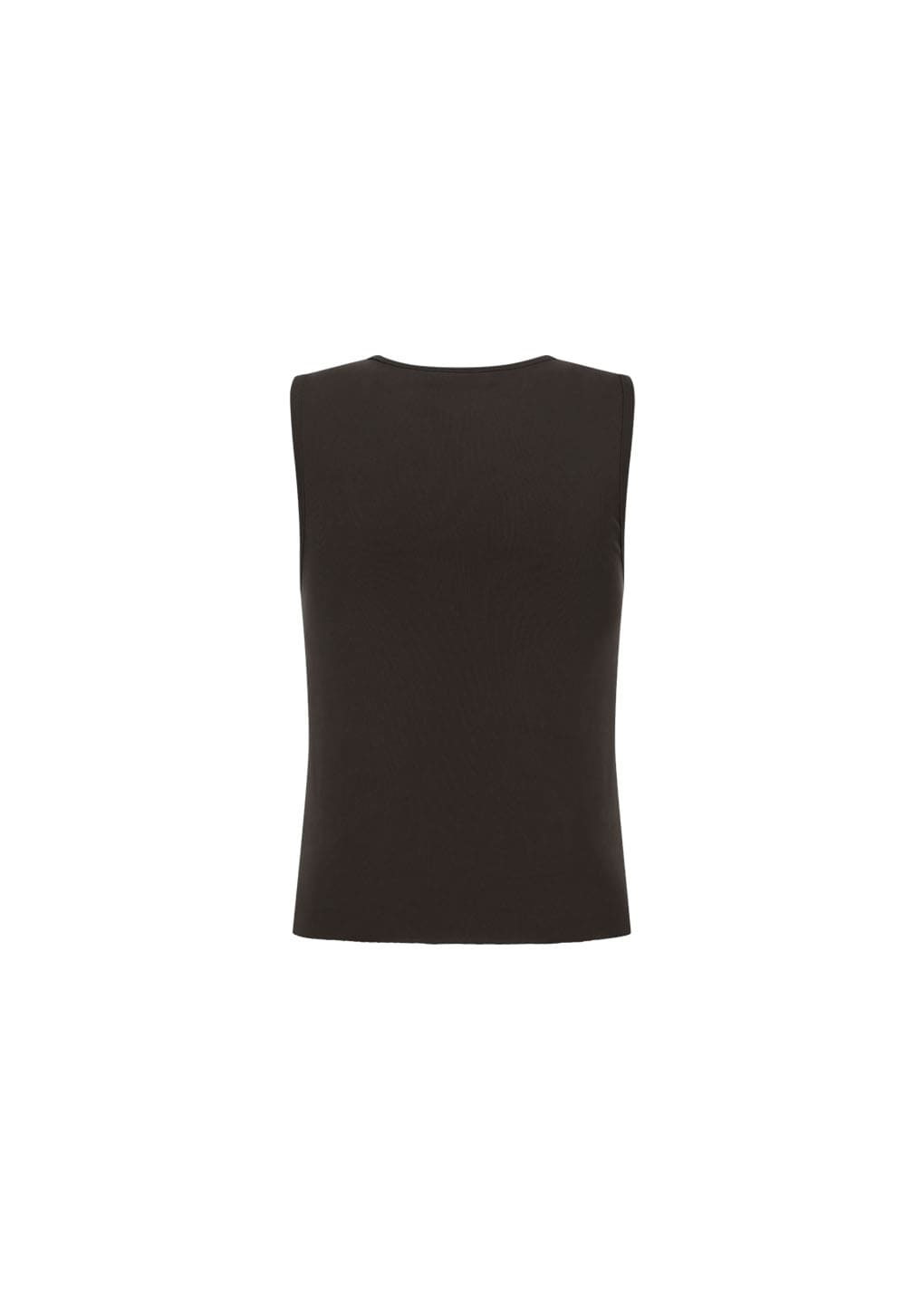 Amomento - Round Neck Sleeveless Top (Brown) product image 3 | TRAB K-Fashion Australia