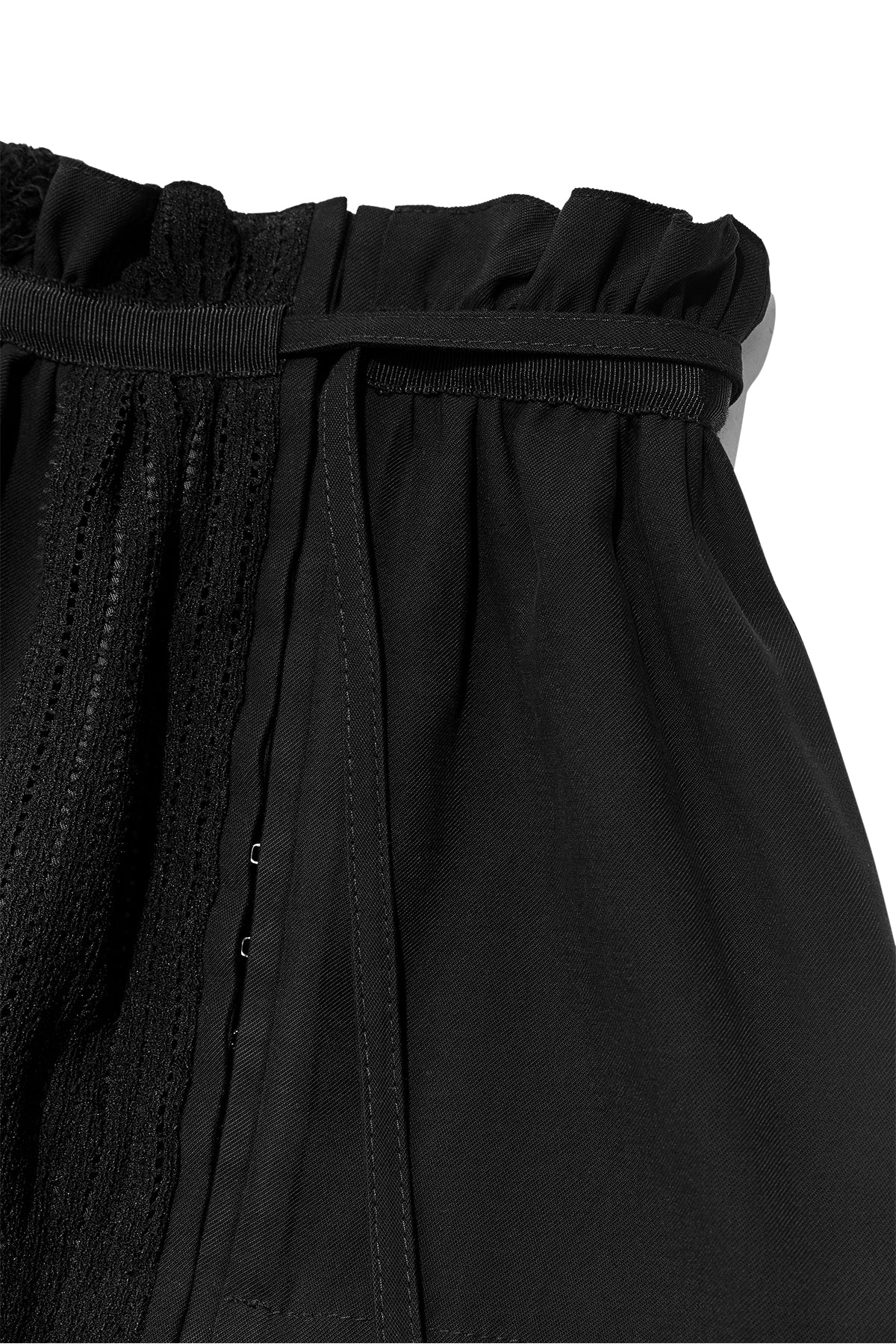 Matin Kim - Rough Patchwork Layered Skirt (Black) product image 3 | TRAB K-Fashion Australia