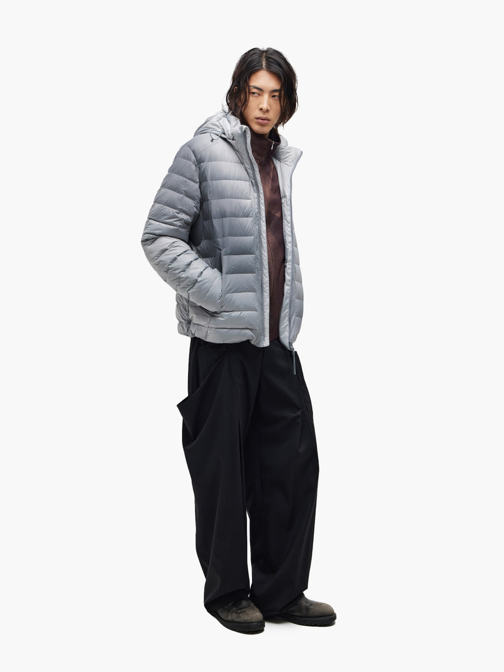 Jiyong Kim - Lightweight Down Jacket (Charcoal) product image 1 | TRAB K-Fashion Australia