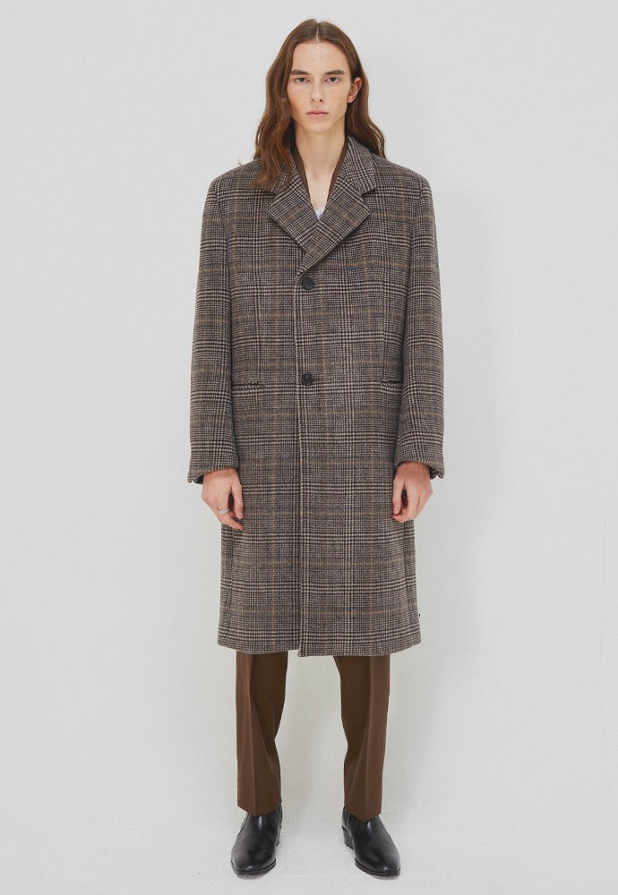Tonywack - Sortie Wrap Coat (Brown Glen Check) product image 1 | TRAB K-Fashion Australia