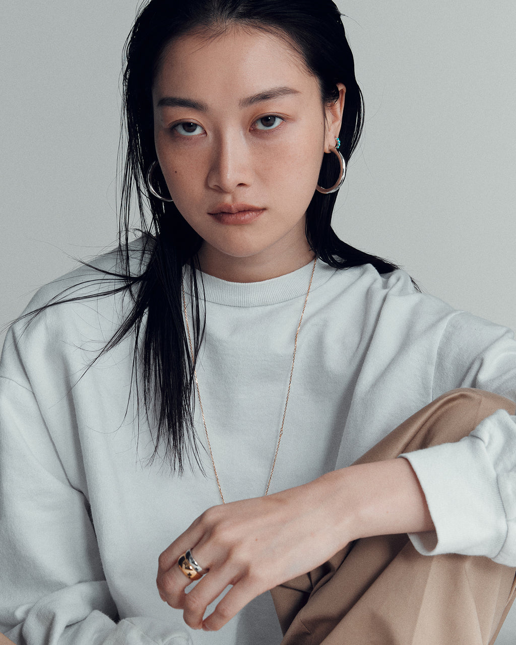 Numbering - Pipe Hoop Earrings #7013 product image 7 | TRAB K-Fashion Australia