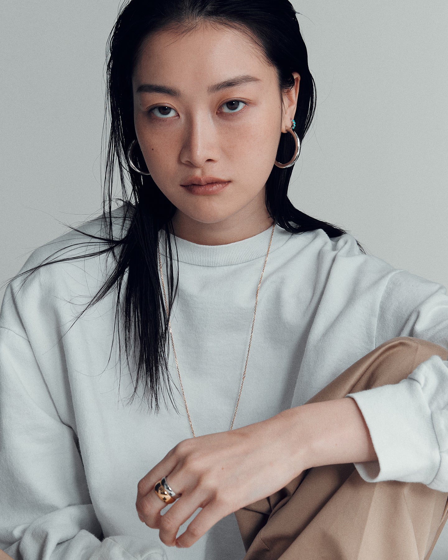 Numbering - Pipe Hoop Earrings #7013 product image 7 | TRAB K-Fashion Australia