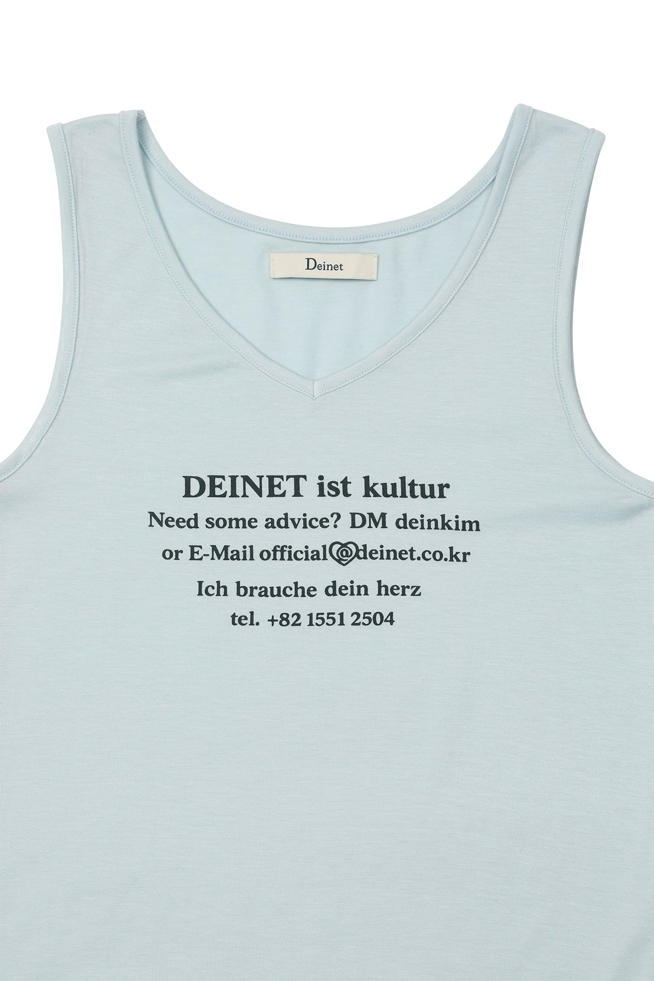 Deinet - V-Neck Lettering Sleeveless (Mint) product image 3 | TRAB K-Fashion Australia