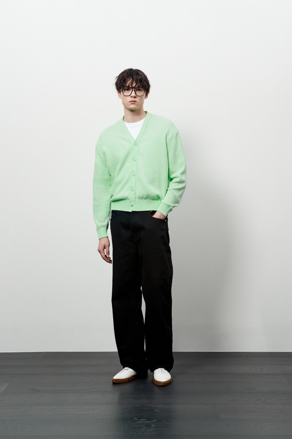 Stu - V- Neck Light Cardigan (Mint) product image 11 | TRAB K-Fashion Australia