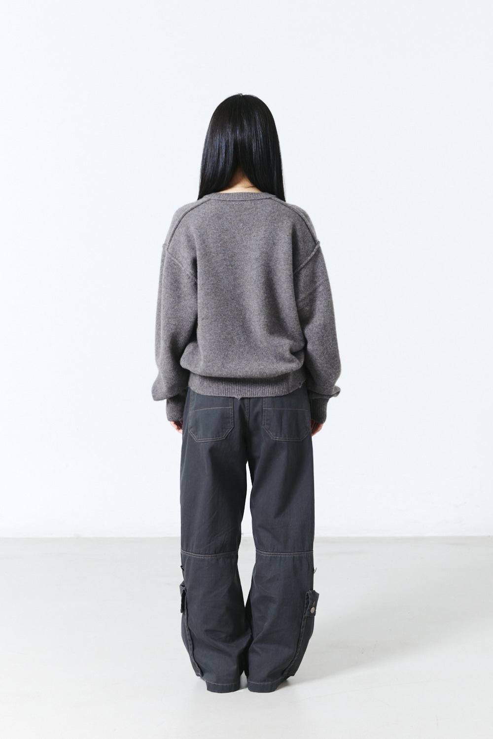 Hatchingroom - Reverse Damage Sweater Dusty (Grey) product image 8 | TRAB K-Fashion Australia
