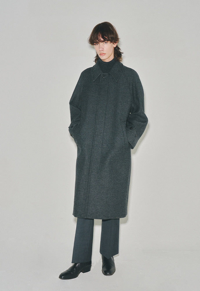 Tonywack - Brushed Wool Mac Over Coat (Twill Grey) product image 5 | TRAB K-Fashion Australia