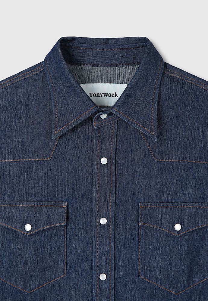 Tonywack - Rinsed Denim Western Shirt (Indigo) product image 9 | TRAB K-Fashion Australia