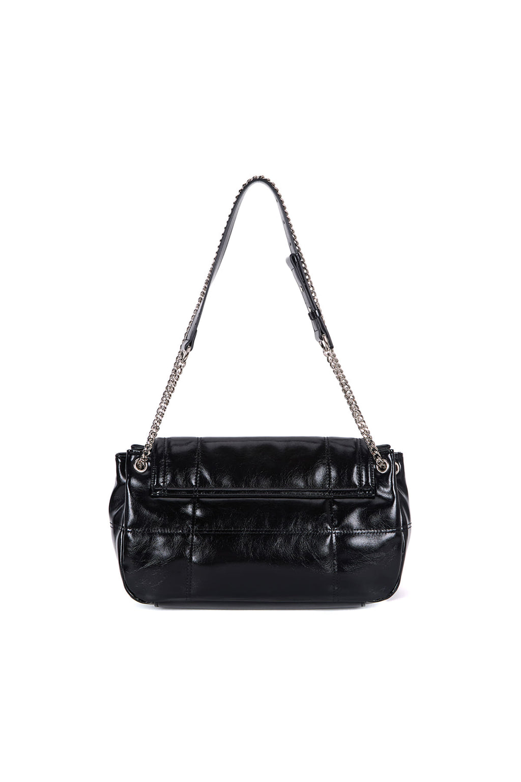 Matin Kim - Glossy Quilting Medium Chain Bag (Black) product image 2 | TRAB K-Fashion Australia
