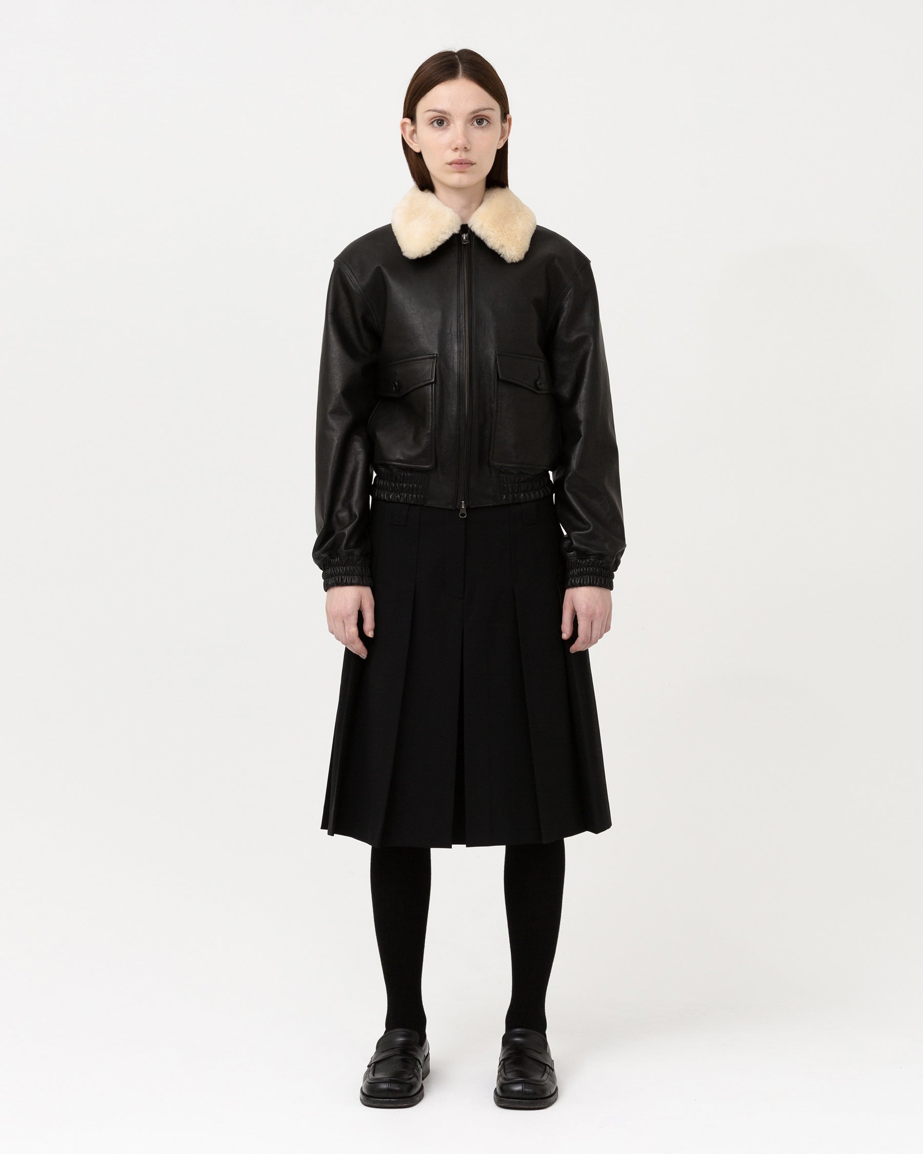Brownyard - A-2 Leather Jacket (Black) product image 1 | TRAB K-Fashion Australia