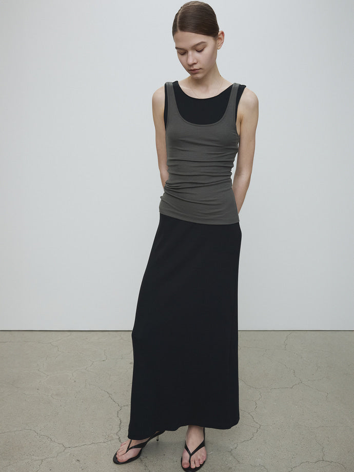 Tonywack - Tencel U-Neck Sleeveless (Olive Charcoal) product image 4 | TRAB K-Fashion Australia
