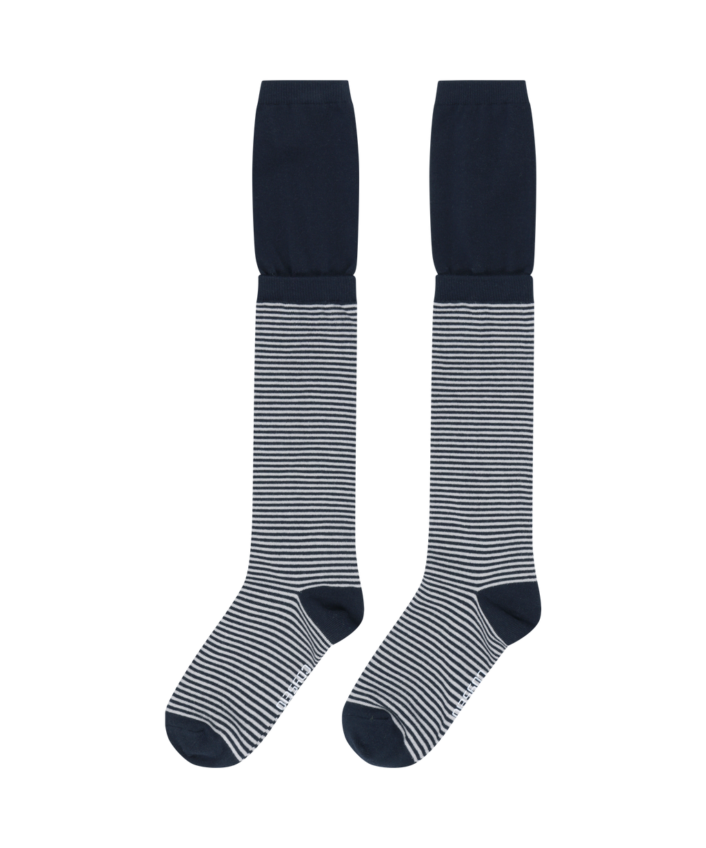 Coyseio - Double-Layer Striped Socks (Navy) product image 1 | TRAB K-Fashion Australia
