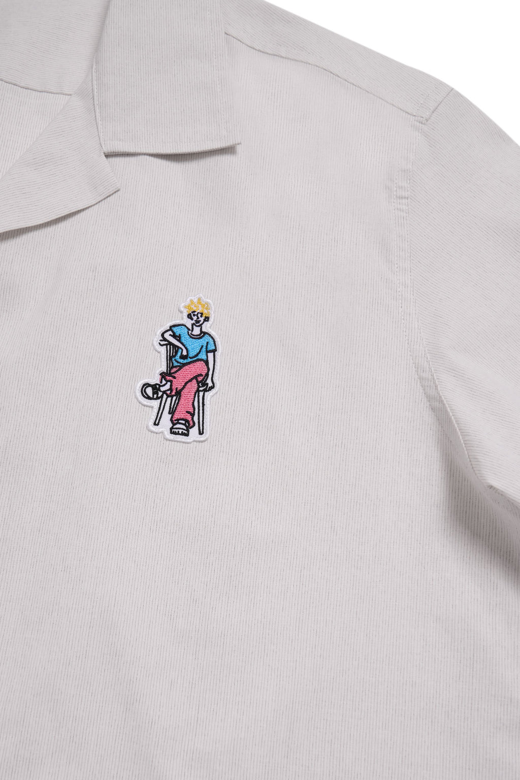 STU - Embroidery Patch Shirt (White) product image 15 | TRAB K-Fashion Australia