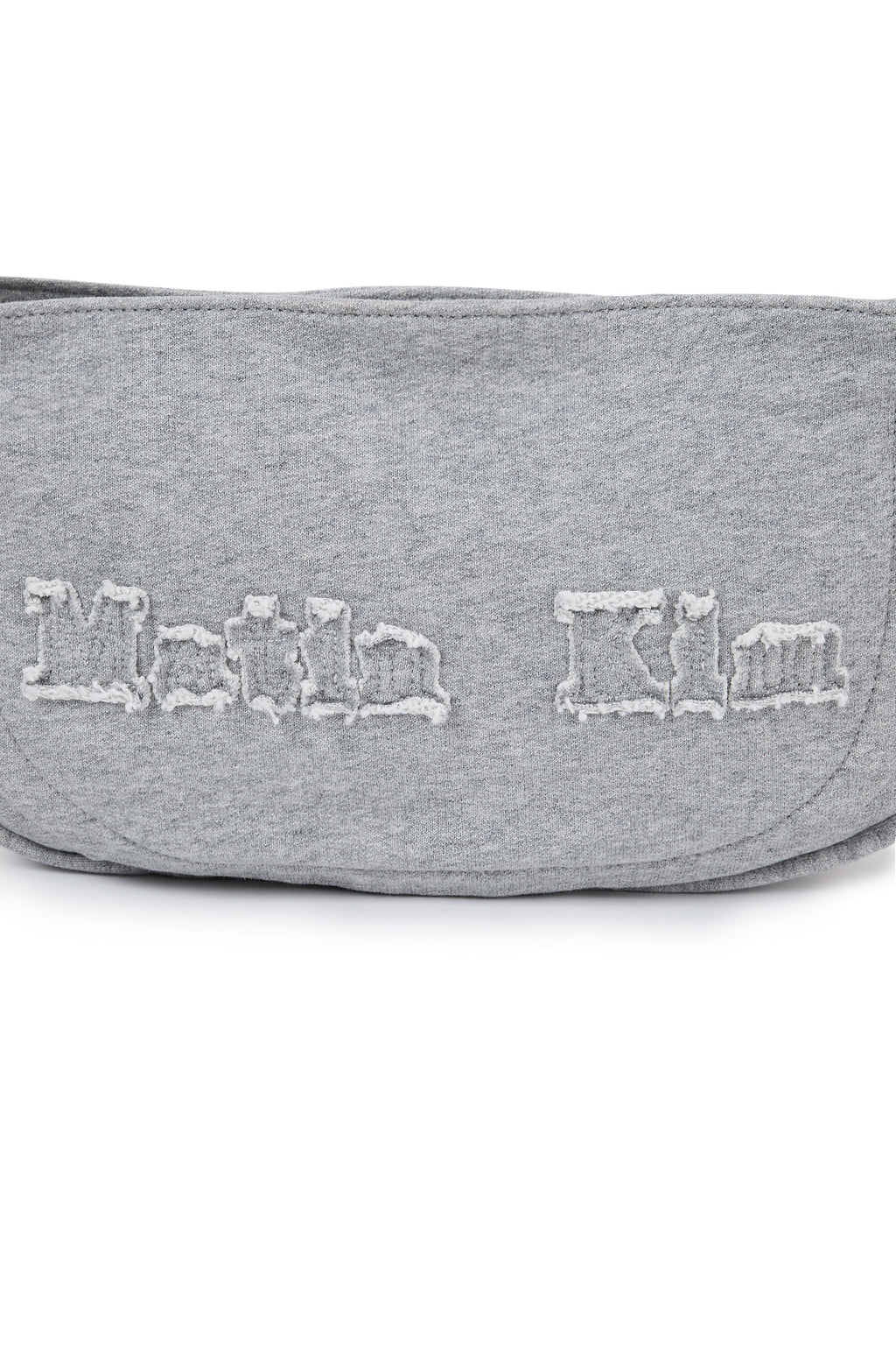 Matin Kim - Applique Logo Jersey Shoulder Bag (Grey) product image 3 | TRAB K-Fashion Australia