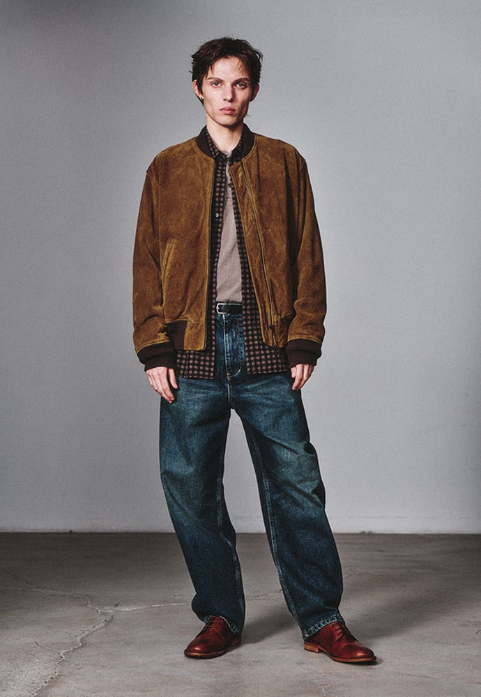 Art if acts - Garment Washed Suede Blouson (Cognac) product image 1 | TRAB K-Fashion Australia