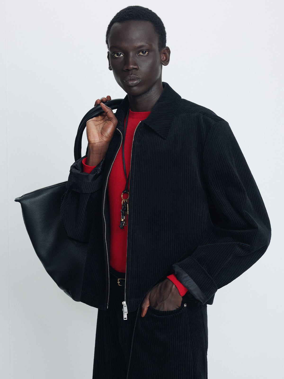 Tonywack - Corduroy Concealed Zip Jacket (Midnight) product image 1 | TRAB K-Fashion Australia