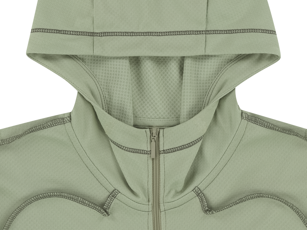 San San Gear - Overlock Mesh Zip-Up (Light Green) product image 8 | TRAB K-Fashion Australia