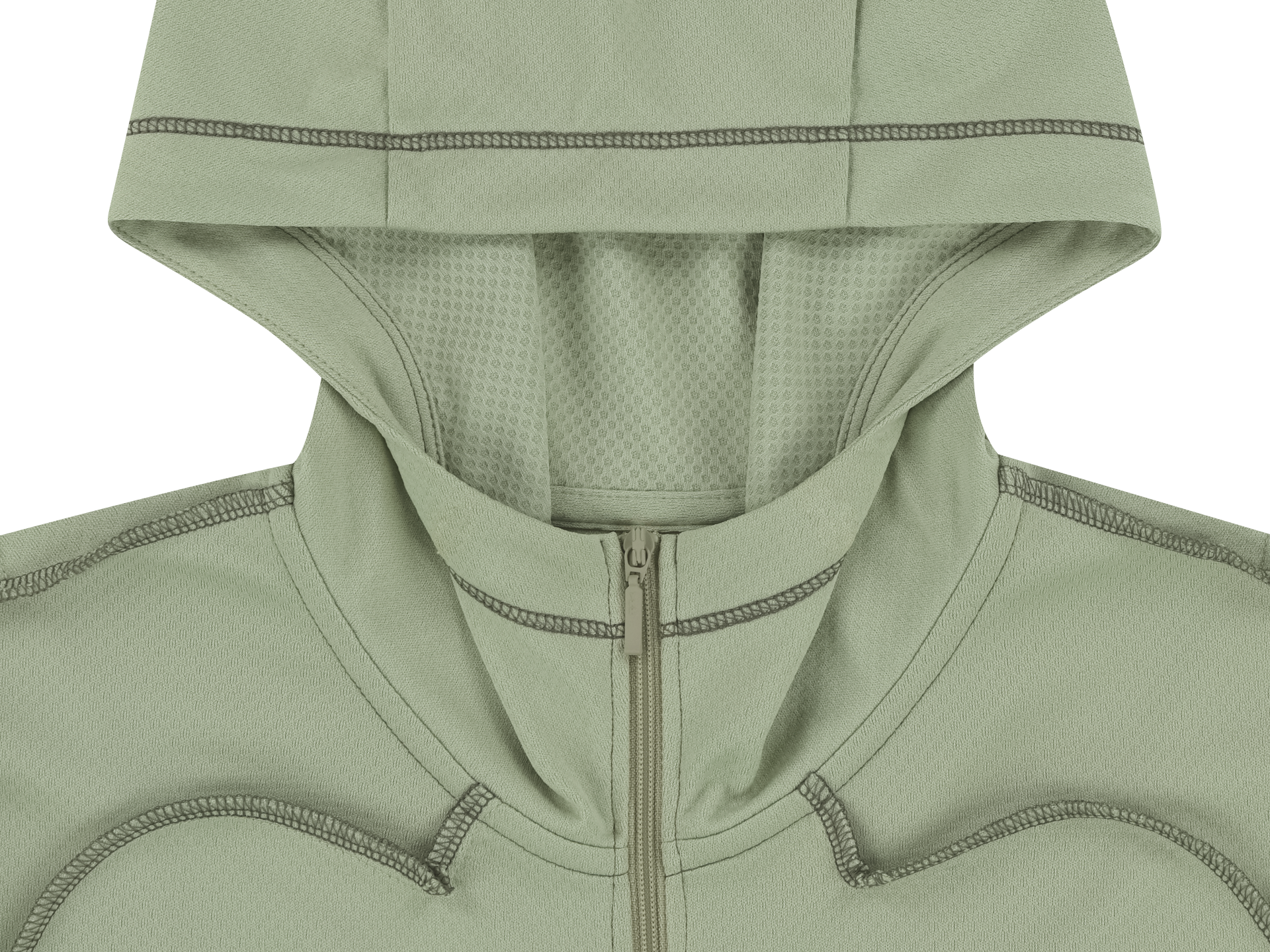 San San Gear - Overlock Mesh Zip-Up (Light Green) product image 8 | TRAB K-Fashion Australia