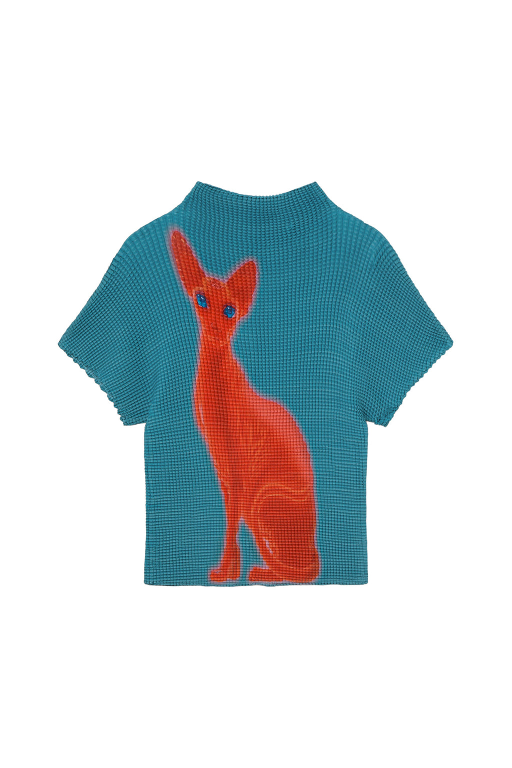Deinet - Pleated Graphic T-Shirt (Blue) product image 1 | TRAB K-Fashion Australia
