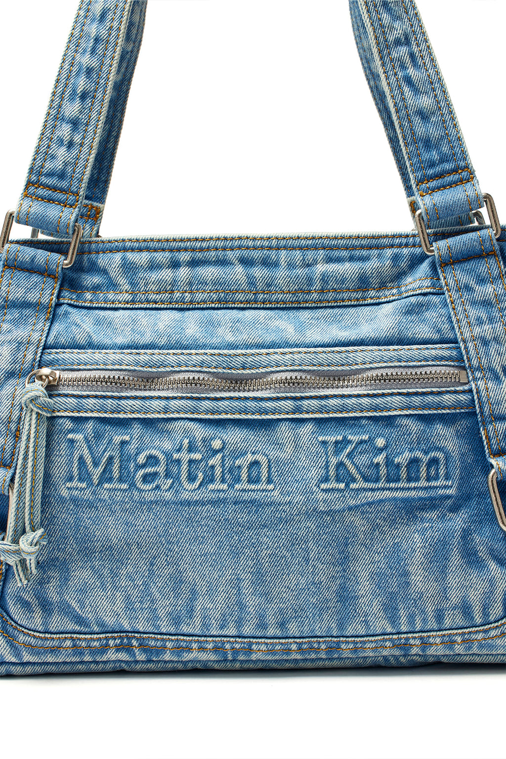 Matin Kim - Matin Washed Denim Square Bag (Light Blue) product image 3 | TRAB K-Fashion Australia