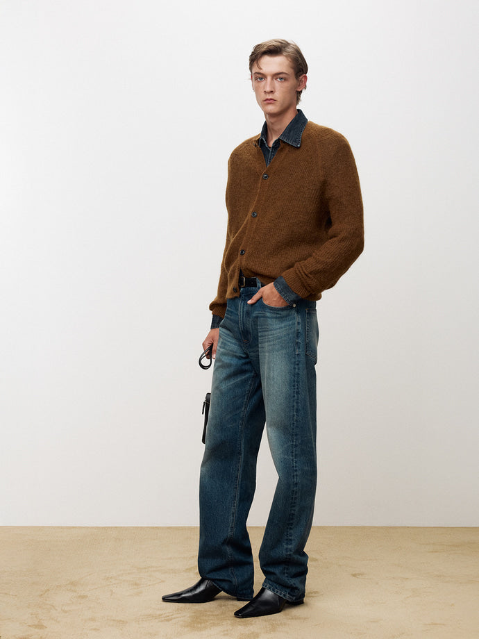 Tonywack - Straight-Leg Denim Jeans (Mid Blue) product image 1 | TRAB K-Fashion Australia