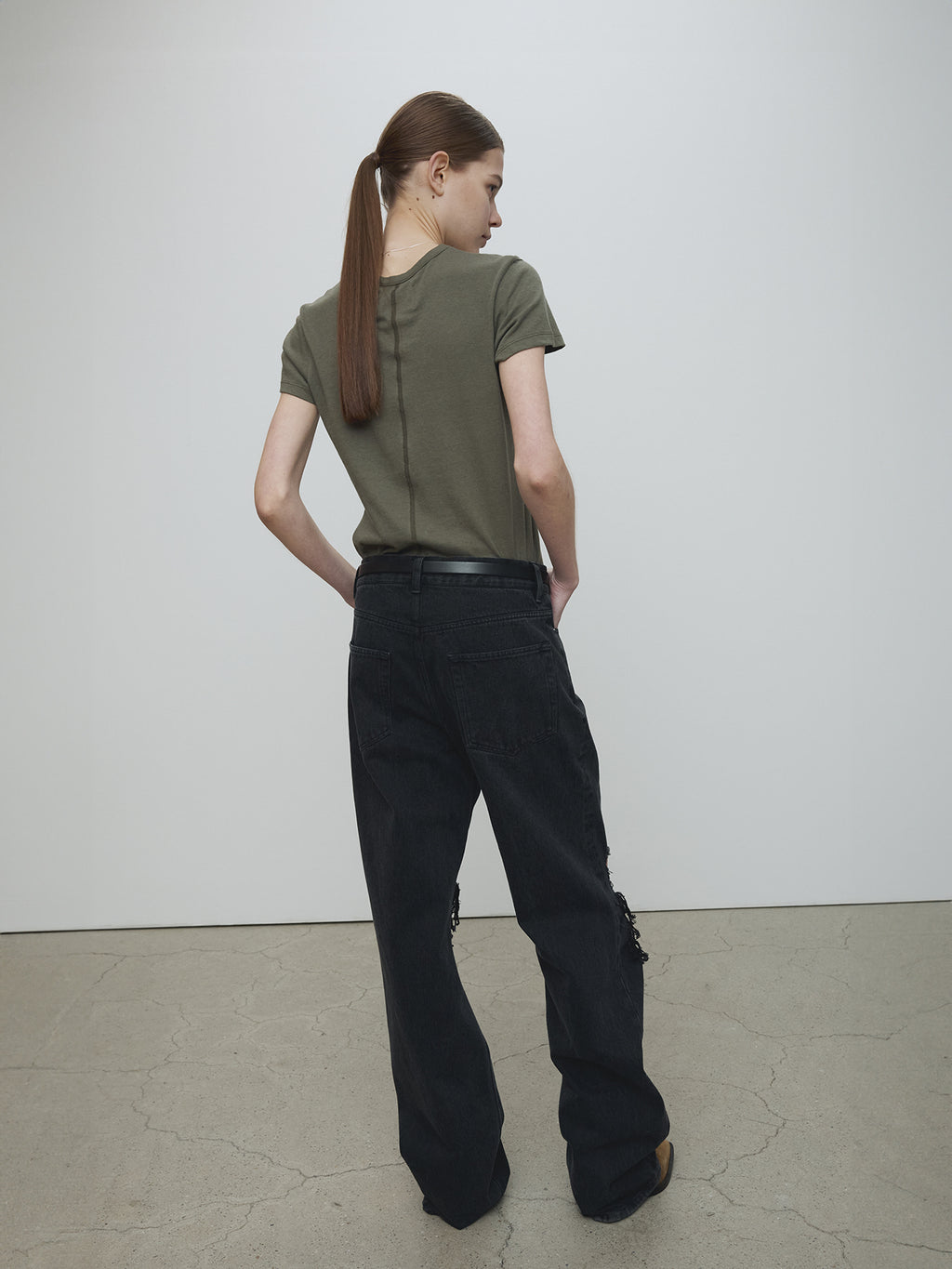 Tonywack - Cotton Cashmere T-Shirts (Olive) product image 2 | TRAB K-Fashion Australia
