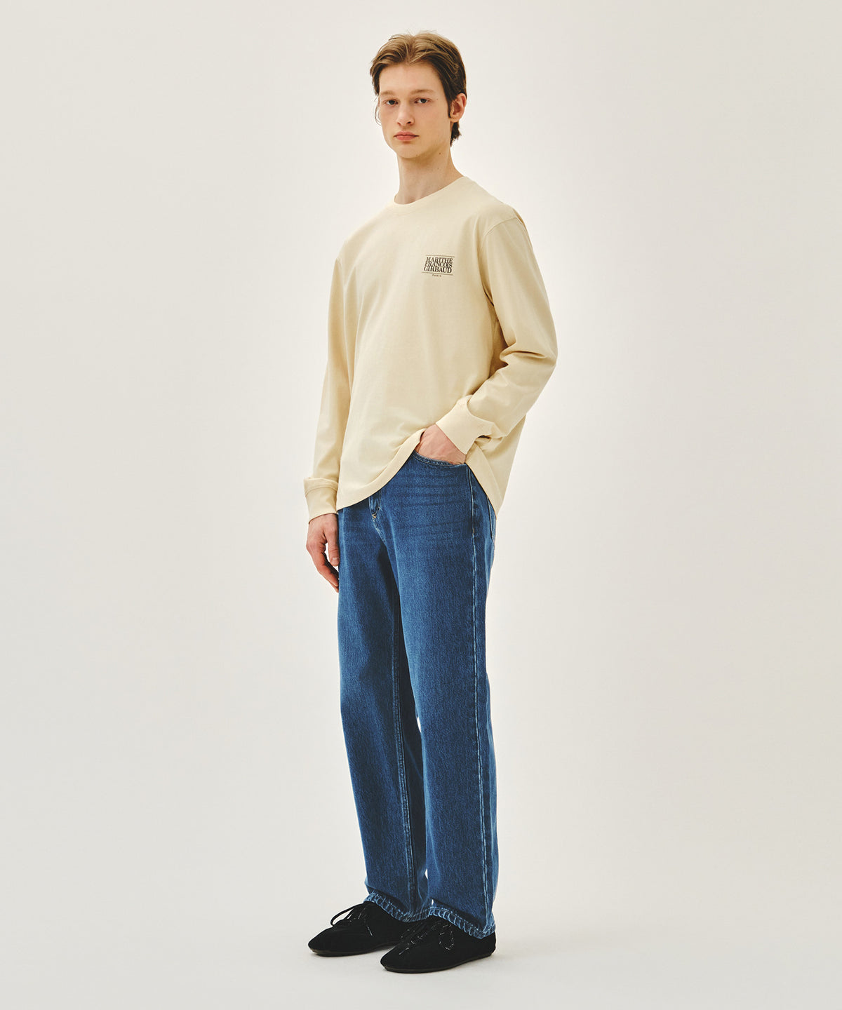 Marithe & Francois Girbaud - New M Slim Straight Denim Pants (Blue) product image 4 | TRAB K-Fashion Australia