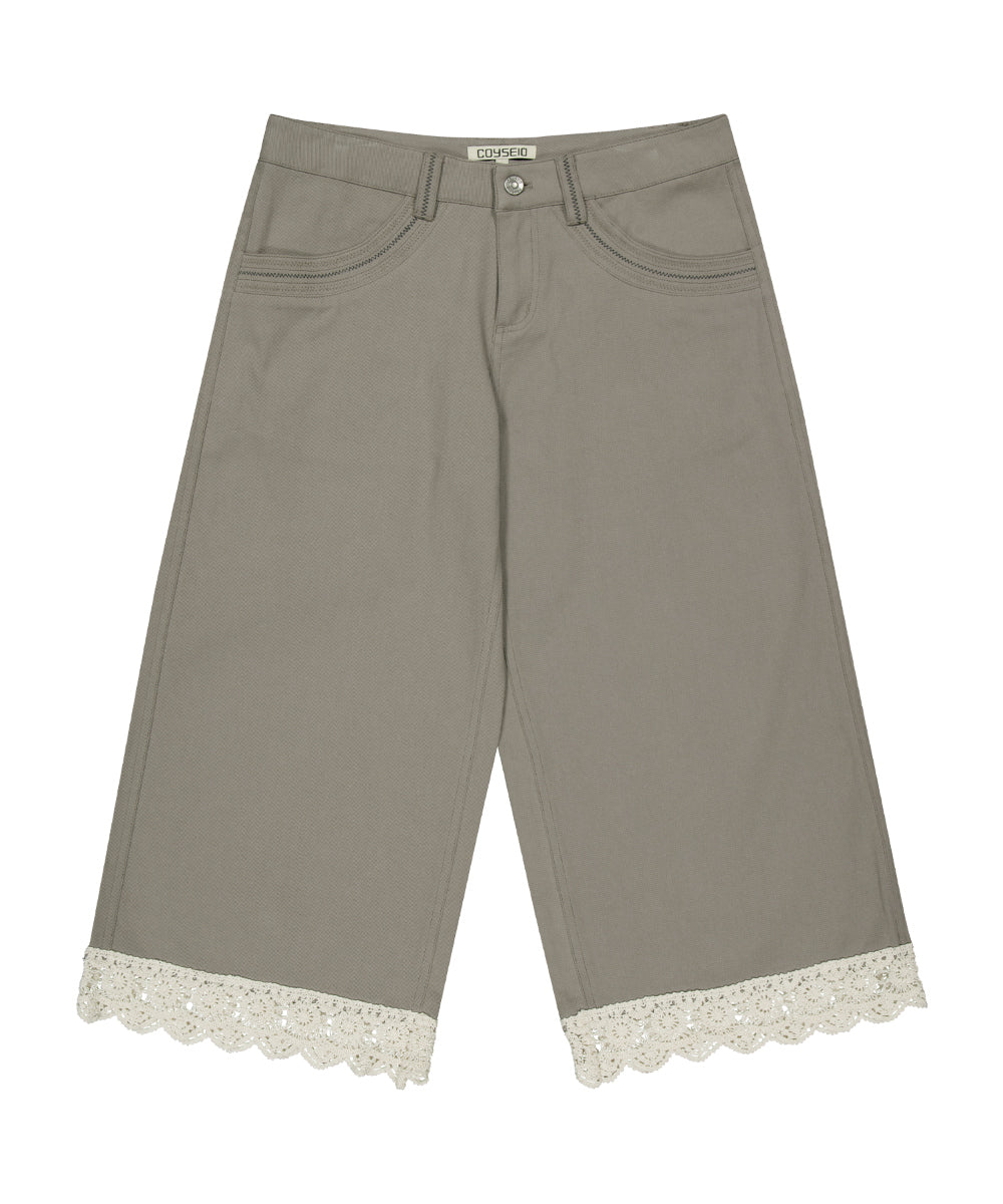 Coyseio - Knit Lace Pants (Ash Brown) product image 11 | TRAB K-Fashion Australia