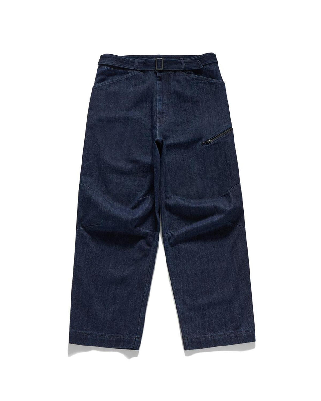 Eastlogue - Curve Knee Belted Pants (Indigo Denim) product image 5 | TRAB K-Fashion Australia