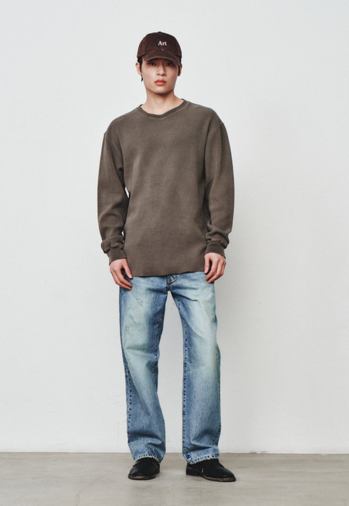 Art if acts - Garment Dyed Waffle Sleeve (Mud Brown) product image 5 | TRAB K-Fashion Australia